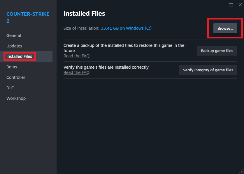 Counter-Strike 2 (CS2) Browse Files In Installed Files